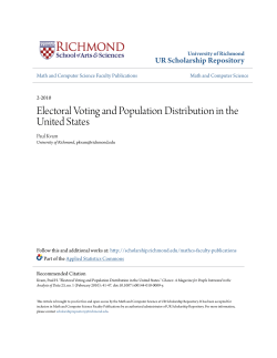 Electoral Voting and Population Distribution in the United States