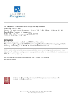 An Integrative Framework for Strategy-Making Processes