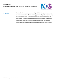 Disengage at the end of social work involvement