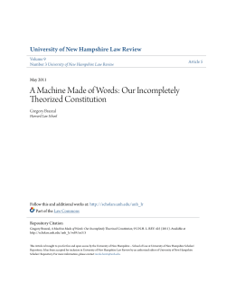 A Machine Made of Words: Our Incompletely Theorized Constitution
