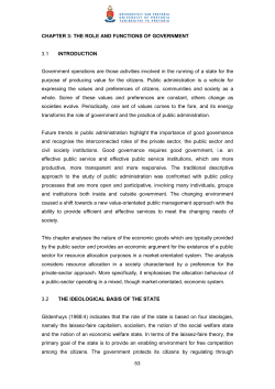 53 CHAPTER 3: THE ROLE AND FUNCTIONS OF GOVERNMENT