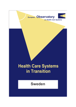Sweden - WHO/Europe - World Health Organization