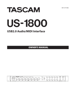 US-1800 Owner`s Manual