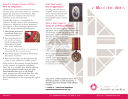 artifact donations - Museum of Danish America