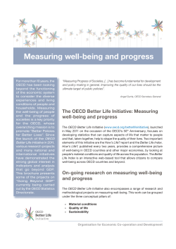 Measuring well-being and progress