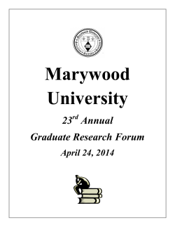 Table of Contents - Marywood University