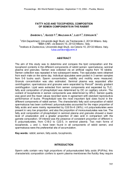 365 FATTY ACID AND TOCOPHEROL COMPOSITION OF SEMEN