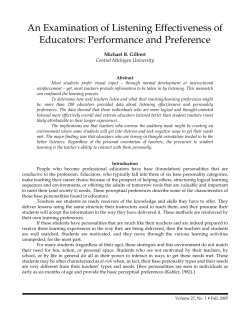An Examination of Listening Effectiveness of Educators