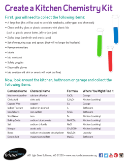 Kitchen Chemistry Kit
