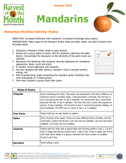 Mandarins - Class Activity