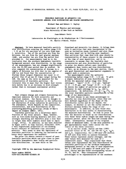INSOLUBLE PARTICLES IN ANTARCTIC ICE: BACKGROUND