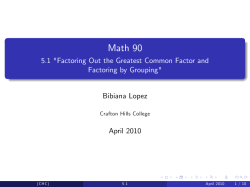 Math 90 - UCR Math Dept.