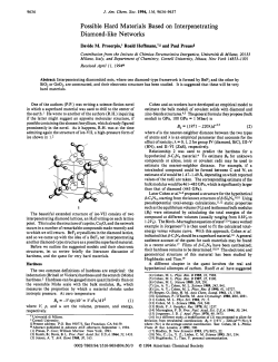 Possible Hard Materials Based on Interpenetrating