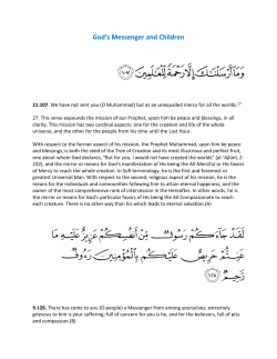God`s Messenger and Children
