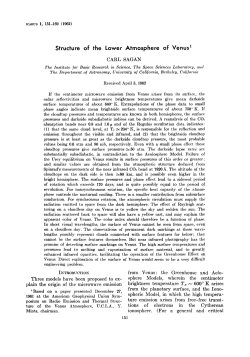 Structure of the Lower Atmosphere of Venus 1