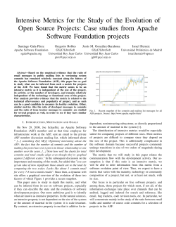 Intensive Metrics for the Study of the Evolution of Open Source