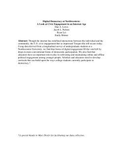 Digital Democracy at Northwestern