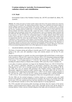 Uranium mining in Australia: Environmental impact, radiation