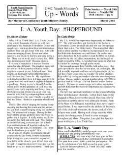 Up - Words - Our Mother of Confidence