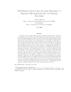 Did Monetary Forces Cause the Great Depression? A