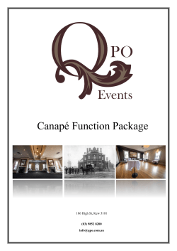 Canape  - QPO Restaurant