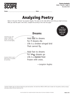Analyzing Poetry