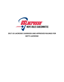 2017 us lacrosse casebook and approved rulings for boy`s lacrosse