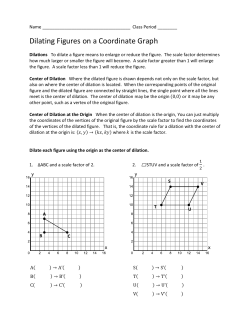 Dilating Figures on a Coordinate Graph