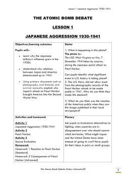THE ATOMIC BOMB DEBATE LESSON 1 JAPANESE