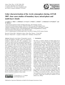 Lidar characterization of the Arctic atmosphere during ASTAR 2007