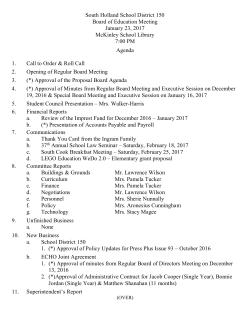 January 23, 2017 - South Holland School District 150
