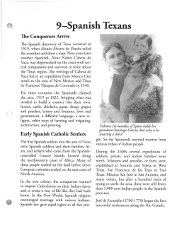 Spanish Texans - Institute of Texan Cultures