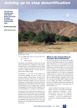 Joining up to stop desertification