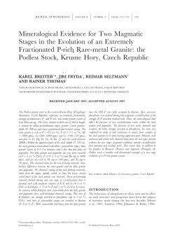 Mineralogical Evidence for Two Magmatic Stages
