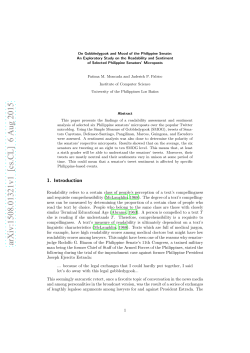 On Gobbledygook and Mood of the Philippine Senate: An