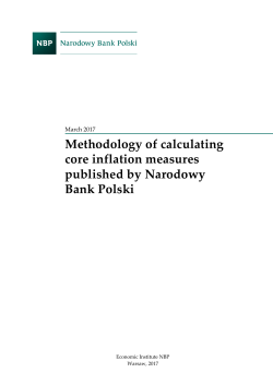 Methodology of calculating core inflation measures published by