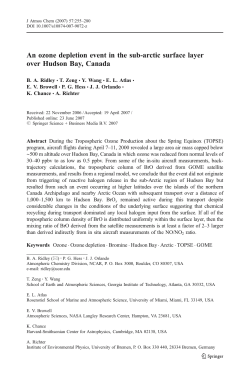 An ozone depletion event in the sub-arctic surface - IUP