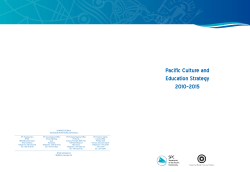 Pacific Culture and Education Strategy 2010&ndash;2015