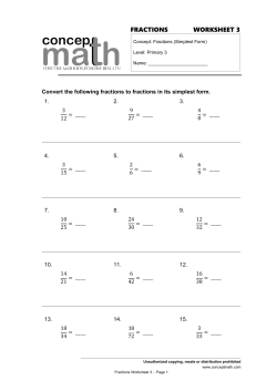fractions worksheet 3