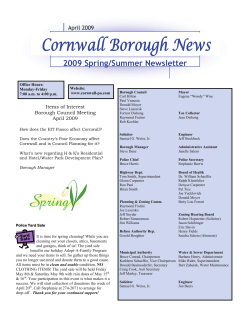 April 2009 Cornwall Borough News