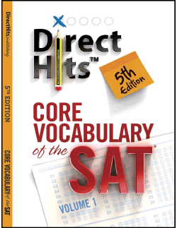 Direct Hits Core Vocabulary of the SAT 5th Edition (2013)