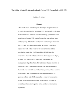 The Origins of Scientific Internationalism in Postwar U.S. Foreign
