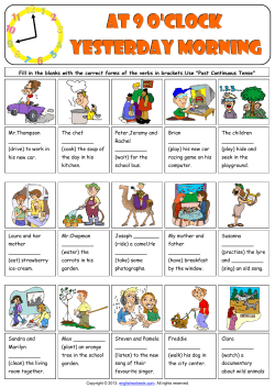 past continuous tense picture exercises worksheet