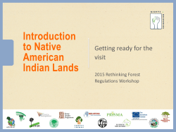 Introduction to the Tribal Lands