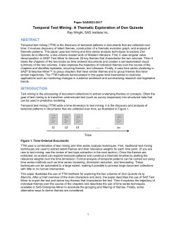 Temporal Text Mining: A Thematic Exploration of Don