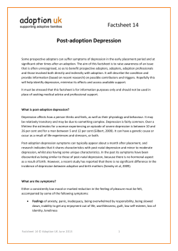 Factsheet 14 Post-adoption Depression