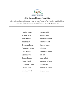 APCA Approved Granite (Gravel) List Apache