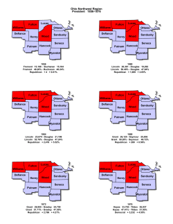 Ohio Presidential Northwest Region Maps