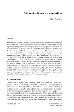 Episode structures in literary narratives