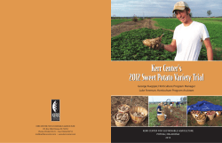 2012 Sweet Potato Variety Trial - the Kerr Center for Sustainable